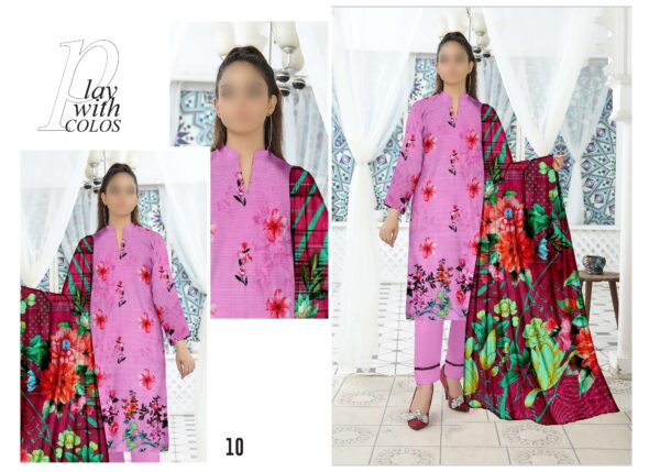 Suraj Mukhi Mid-Summer Collection 2025 by Hafsa Collection – Asif Saeed, Volume 296 – Ten Designs, Ten Colors - Image 4