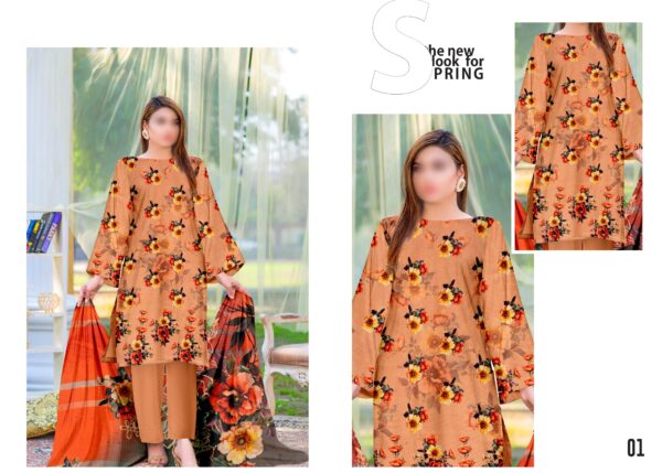 Suraj Mukhi Mid-Summer Collection 2025 by Hafsa Collection – Asif Saeed, Volume 296 – Ten Designs, Ten Colors - Image 9